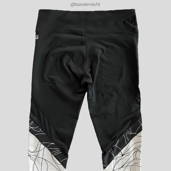 FABLETICS - Mesh PowerHold - Black White Print Tall Workout Leggings - Picture 9 of 11